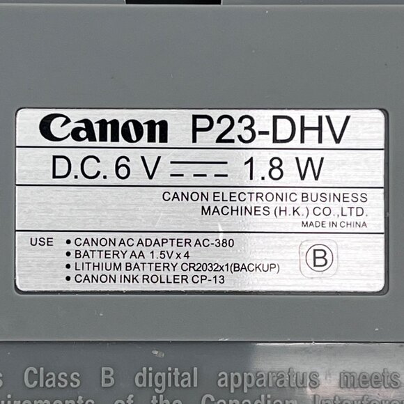 Canon P23-DHV Printing Calculator With Clock & Calendar Battery or Plug-In - Picture 6 of 14